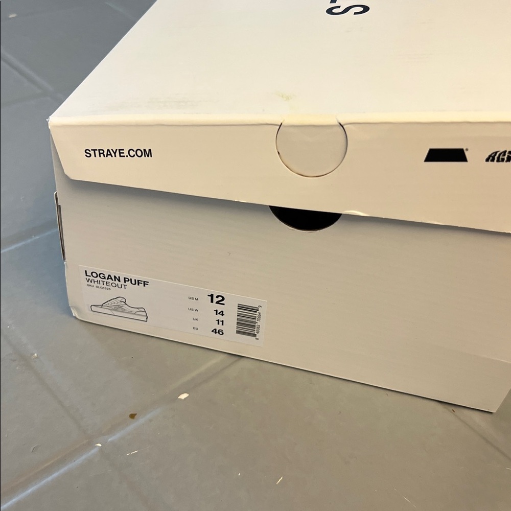 🔥STRAYE LOGAN PUFF "WHITEOUT" SKATEBOARD SHOES NIB WHITE LEATHER FLAMES - Picture 8 of 8
